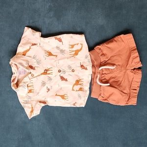 EUC CARTERS 3 MONTH SAFARI OUTFIT